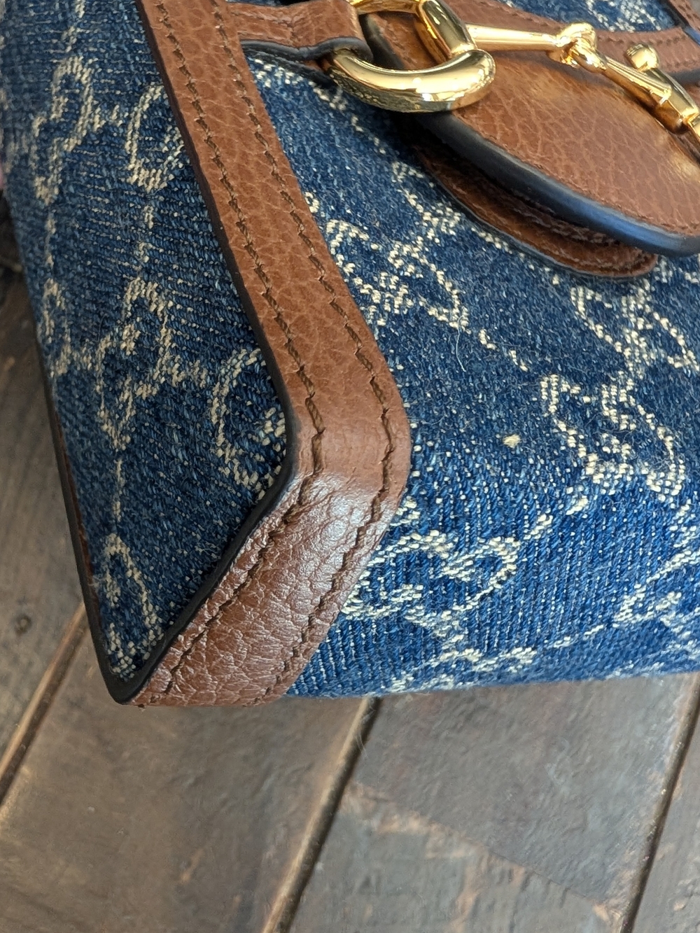 Gucci Denim Horsebit 1955 Mini Crossbody - Picture 4 of 10